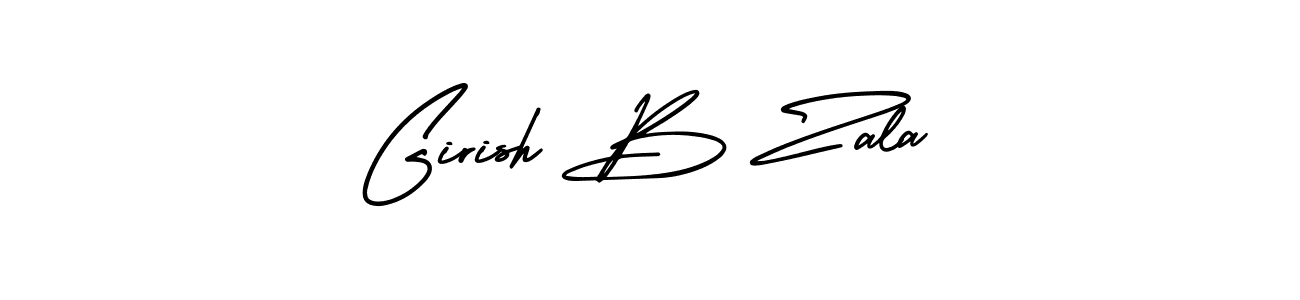 Also You can easily find your signature by using the search form. We will create Girish B Zala name handwritten signature images for you free of cost using AmerikaSignatureDemo-Regular sign style. Girish B Zala signature style 3 images and pictures png